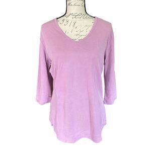 Segments Purple Essentials For Women V Neck Shirt Large